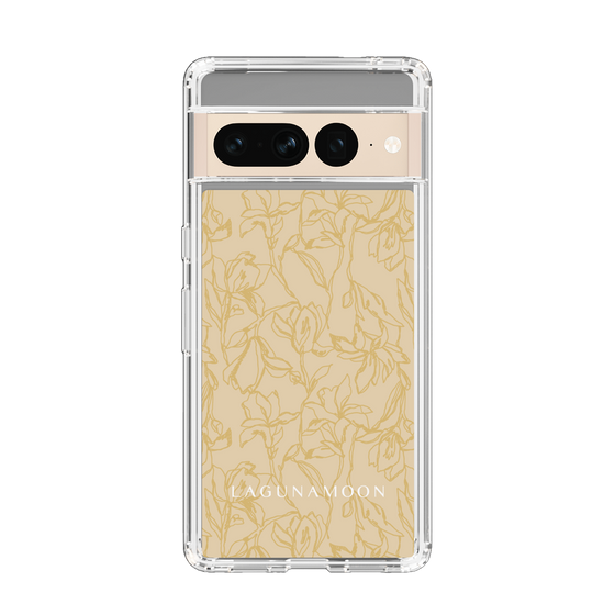 Slim Protection Case［ LAGUNAMOON - FlowerPattern - Yellow ］