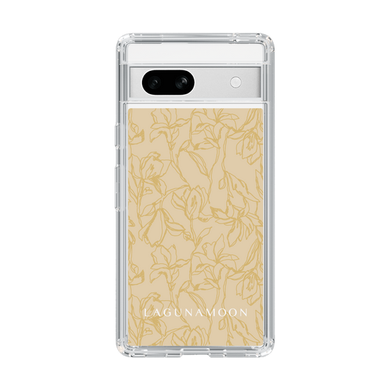 Slim Protection Case［ LAGUNAMOON - FlowerPattern - Yellow ］