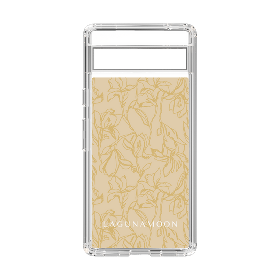 Slim Protection Case［ LAGUNAMOON - FlowerPattern - Yellow ］