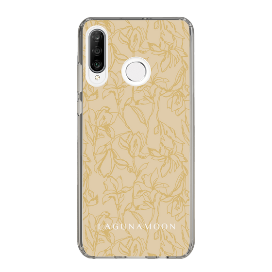 Slim Protection Case［ LAGUNAMOON - FlowerPattern - Yellow ］