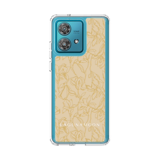 Slim Protection Case［ LAGUNAMOON - FlowerPattern - Yellow ］