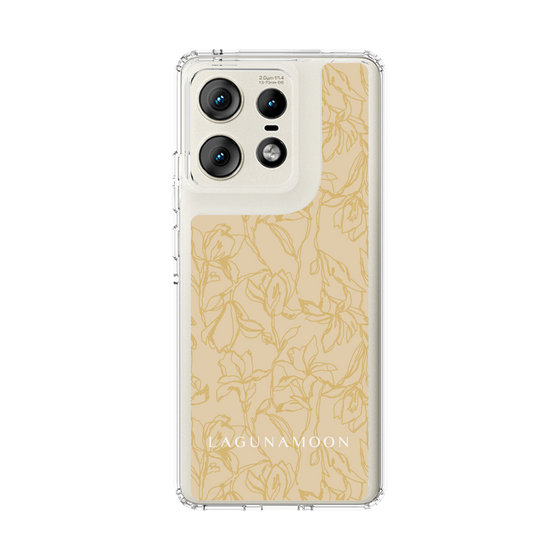 Slim Protection Case［ LAGUNAMOON - FlowerPattern - Yellow ］