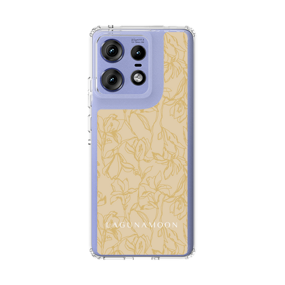Slim Protection Case［ LAGUNAMOON - FlowerPattern - Yellow ］