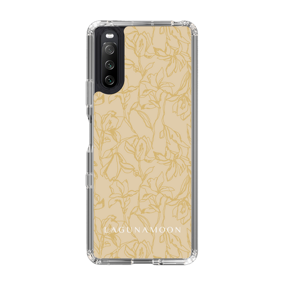 Slim Protection Case［ LAGUNAMOON - FlowerPattern - Yellow ］