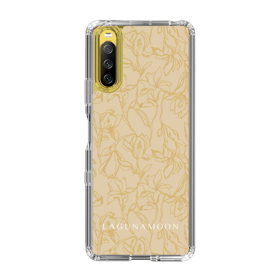 Slim Protection Case［ LAGUNAMOON - FlowerPattern - Yellow ］