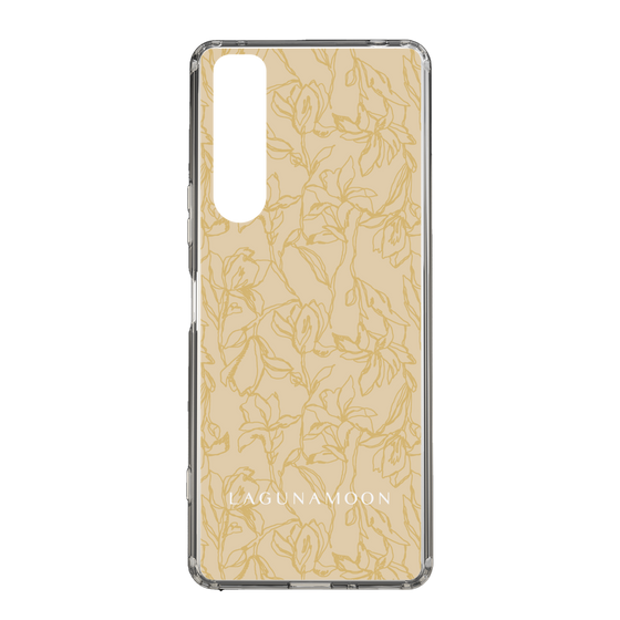 Slim Protection Case［ LAGUNAMOON - FlowerPattern - Yellow ］