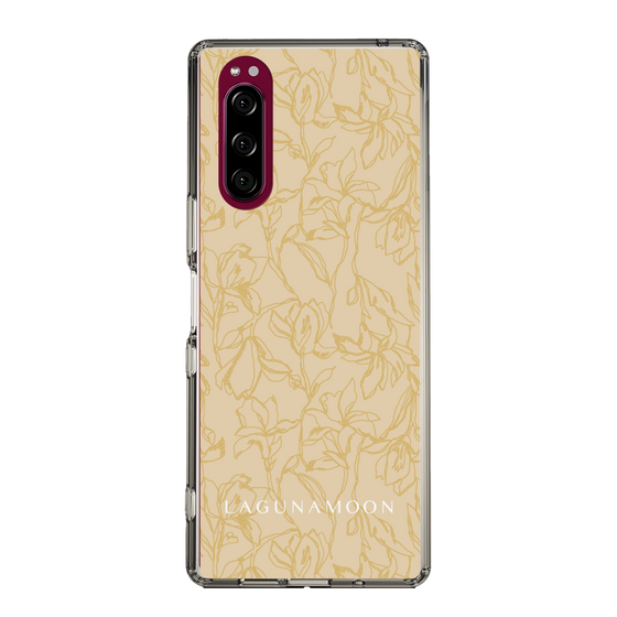 Slim Protection Case［ LAGUNAMOON - FlowerPattern - Yellow ］