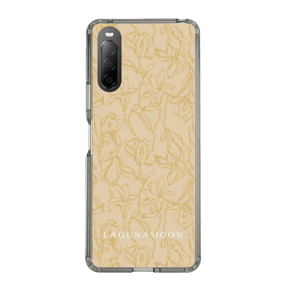 Slim Protection Case［ LAGUNAMOON - FlowerPattern - Yellow ］