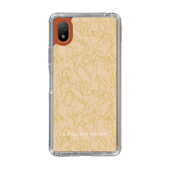 Slim Protection Case［ LAGUNAMOON - FlowerPattern - Yellow ］