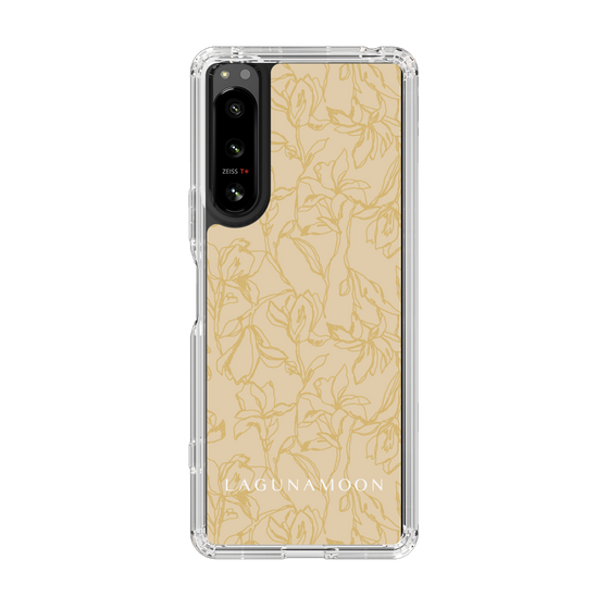 Slim Protection Case［ LAGUNAMOON - FlowerPattern - Yellow ］