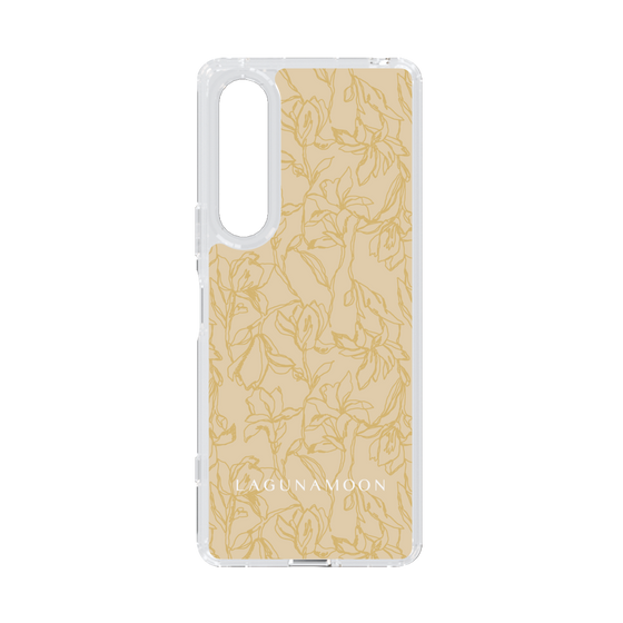 Slim Protection Case［ LAGUNAMOON - FlowerPattern - Yellow ］
