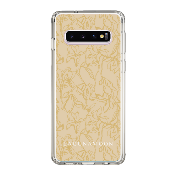 Slim Protection Case［ LAGUNAMOON - FlowerPattern - Yellow ］