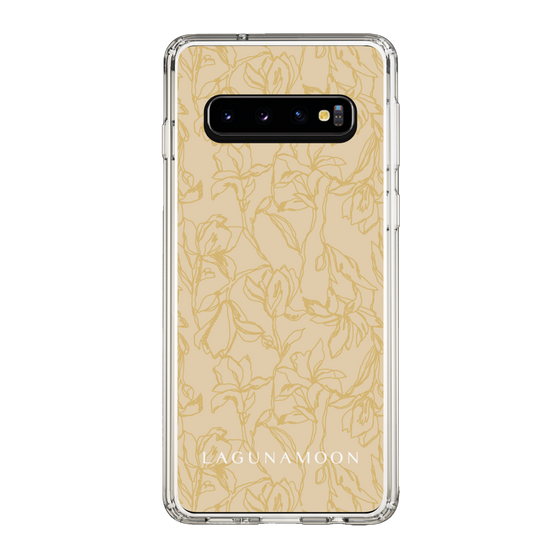 Slim Protection Case［ LAGUNAMOON - FlowerPattern - Yellow ］