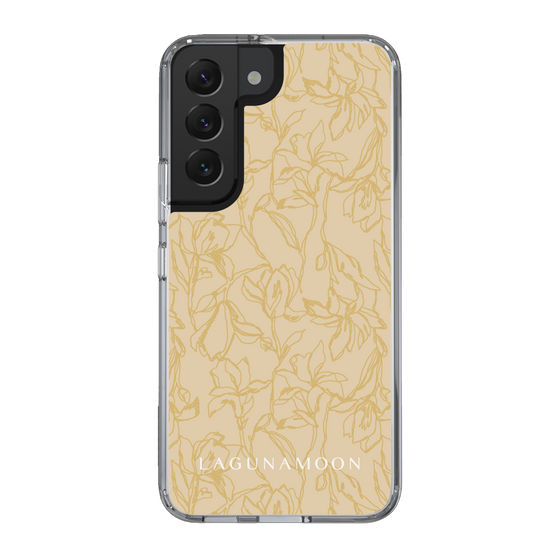Slim Protection Case［ LAGUNAMOON - FlowerPattern - Yellow ］