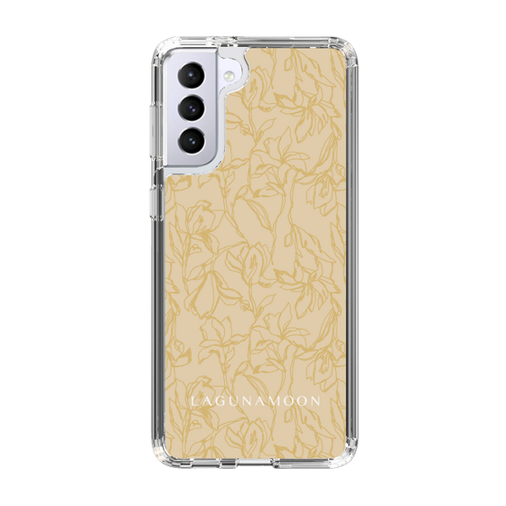 Slim Protection Case［ LAGUNAMOON - FlowerPattern - Yellow ］
