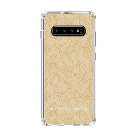 Slim Protection Case［ LAGUNAMOON - FlowerPattern - Yellow ］