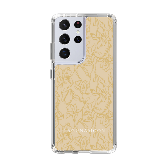 Slim Protection Case［ LAGUNAMOON - FlowerPattern - Yellow ］