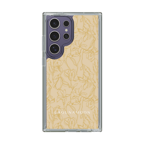 Slim Protection Case［ LAGUNAMOON - FlowerPattern - Yellow ］