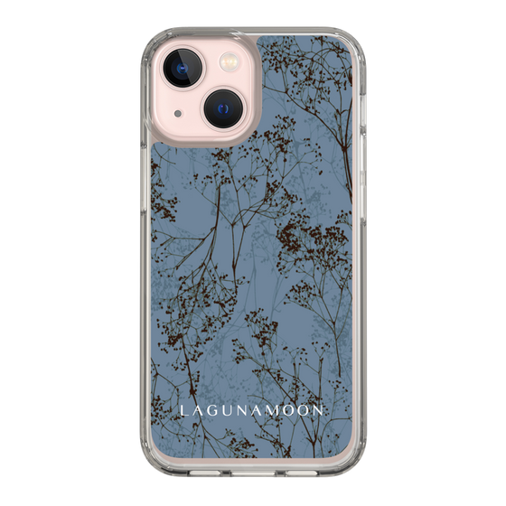 Slim Protection Case［ LAGUNAMOON - Botanical - Blue ］