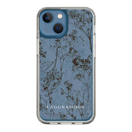 Slim Protection Case［ LAGUNAMOON - Botanical - Blue ］