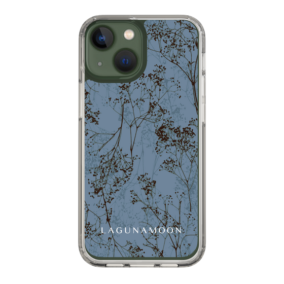 Slim Protection Case［ LAGUNAMOON - Botanical - Blue ］