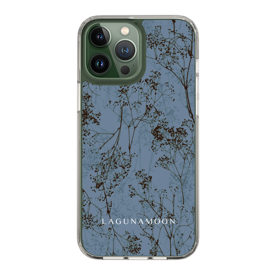 Slim Protection Case［ LAGUNAMOON - Botanical - Blue ］
