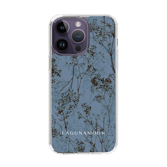Slim Protection Case［ LAGUNAMOON - Botanical - Blue ］