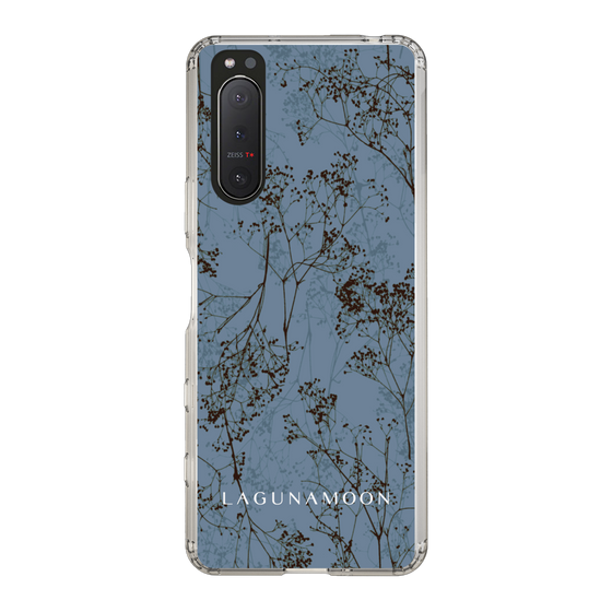 Slim Protection Case［ LAGUNAMOON - Botanical - Blue ］