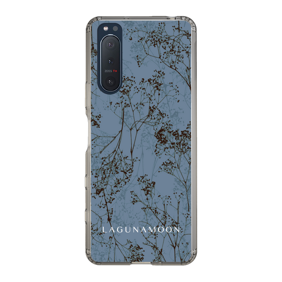 Slim Protection Case［ LAGUNAMOON - Botanical - Blue ］