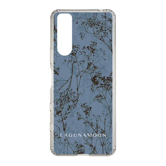 Slim Protection Case［ LAGUNAMOON - Botanical - Blue ］