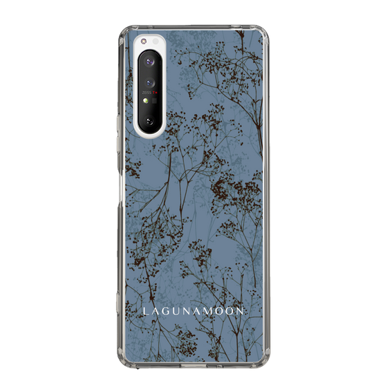 Slim Protection Case［ LAGUNAMOON - Botanical - Blue ］