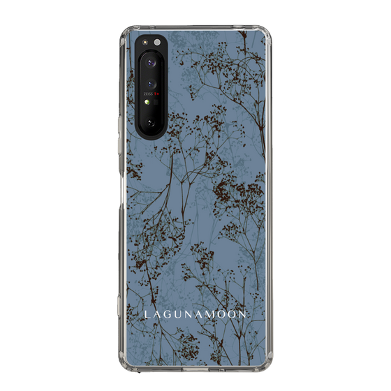Slim Protection Case［ LAGUNAMOON - Botanical - Blue ］