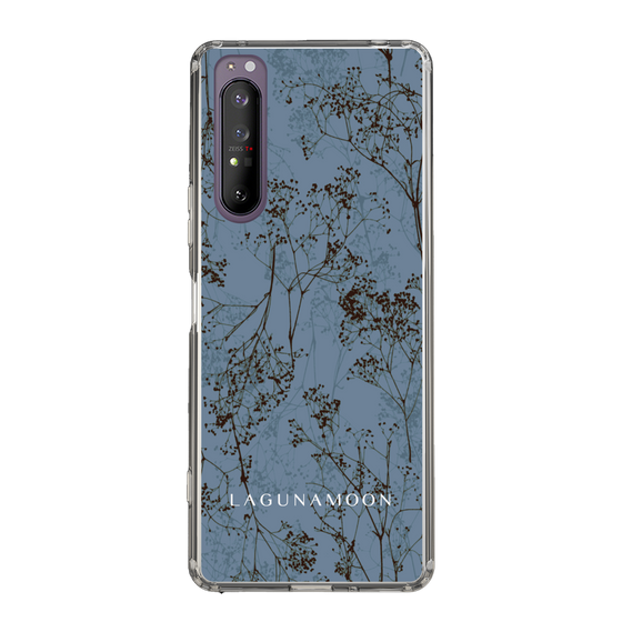 Slim Protection Case［ LAGUNAMOON - Botanical - Blue ］