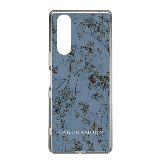 Slim Protection Case［ LAGUNAMOON - Botanical - Blue ］