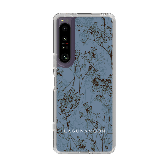 Slim Protection Case［ LAGUNAMOON - Botanical - Blue ］