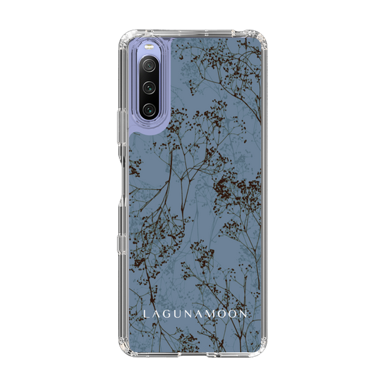 Slim Protection Case［ LAGUNAMOON - Botanical - Blue ］