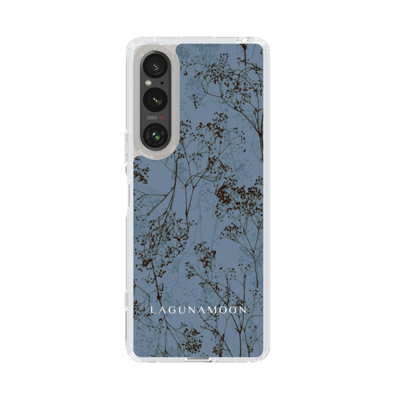 Slim Protection Case［ LAGUNAMOON - Botanical - Blue ］