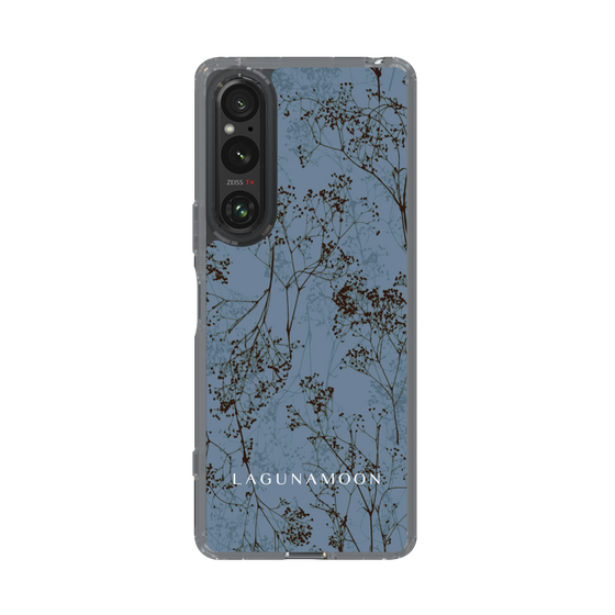 Slim Protection Case［ LAGUNAMOON - Botanical - Blue ］