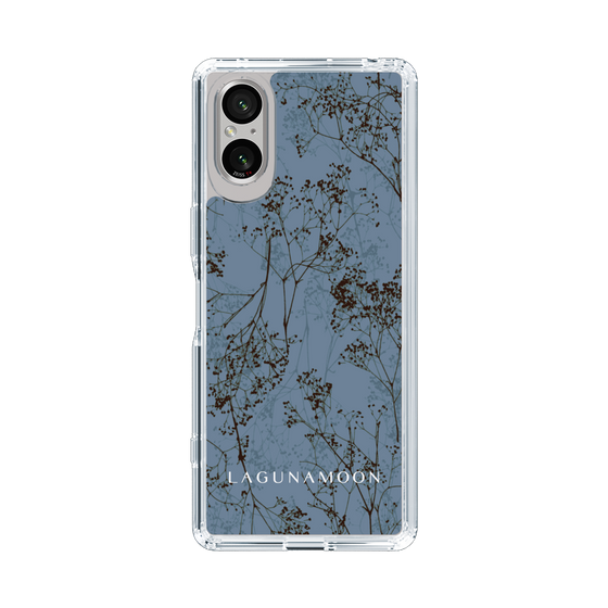 Slim Protection Case［ LAGUNAMOON - Botanical - Blue ］
