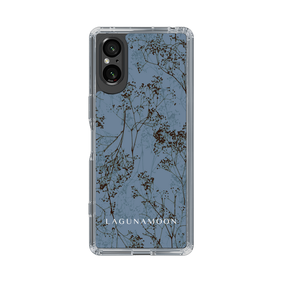 Slim Protection Case［ LAGUNAMOON - Botanical - Blue ］