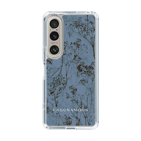 Slim Protection Case［ LAGUNAMOON - Botanical - Blue ］