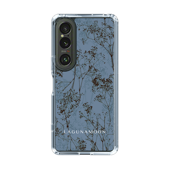 Slim Protection Case［ LAGUNAMOON - Botanical - Blue ］