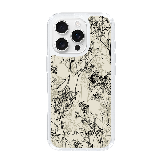 Slim Protection Case［ LAGUNAMOON - Botanical - Beige ］