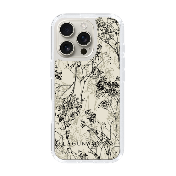 Slim Protection Case［ LAGUNAMOON - Botanical - Beige ］