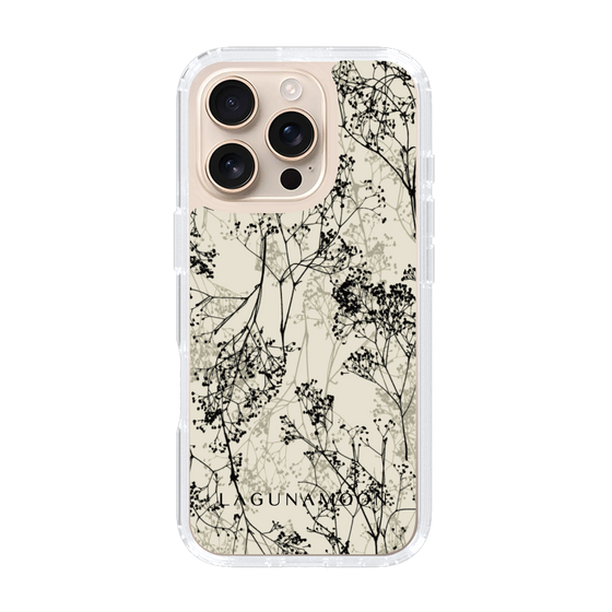 Slim Protection Case［ LAGUNAMOON - Botanical - Beige ］