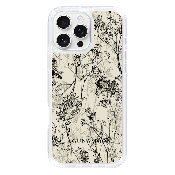 Slim Protection Case［ LAGUNAMOON - Botanical - Beige ］