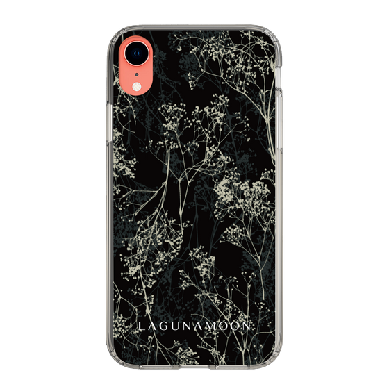 Slim Protection Case［ LAGUNAMOON - Botanical - Black ］