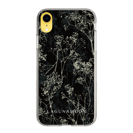 Slim Protection Case［ LAGUNAMOON - Botanical - Black ］