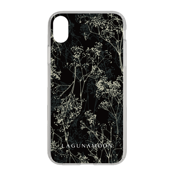 Slim Protection Case［ LAGUNAMOON - Botanical - Black ］