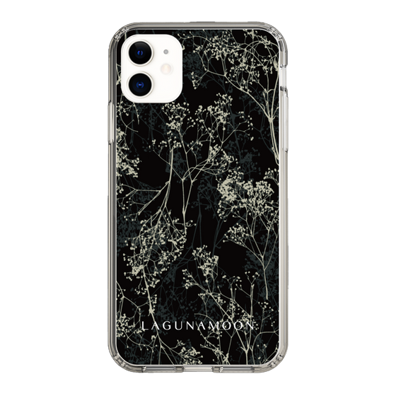 Slim Protection Case［ LAGUNAMOON - Botanical - Black ］